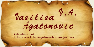 Vasilisa Agatonović vizit kartica